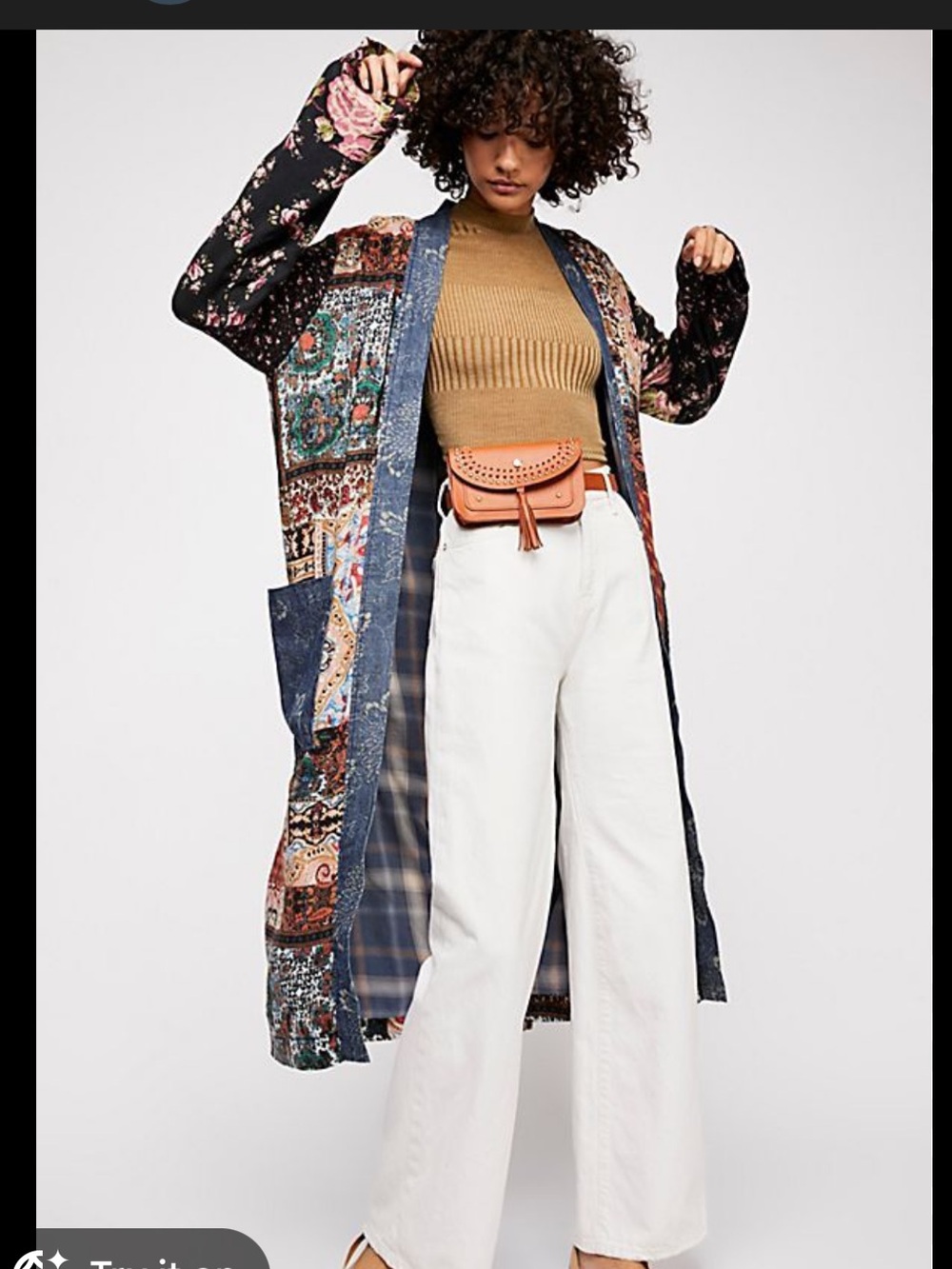 Rare Free People Songbird Patchwork Printed Maxi Duster Coat - Picture 4 of 14